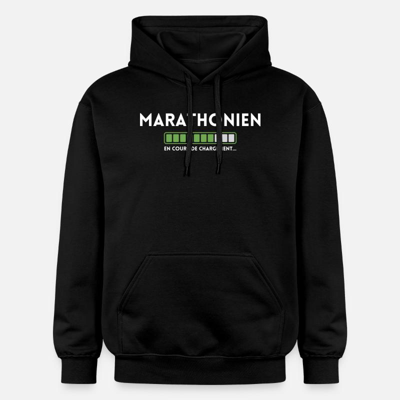 Marathonien en pleine course - Sweat à capuche Softstyle® Gildan Unisexe - noir