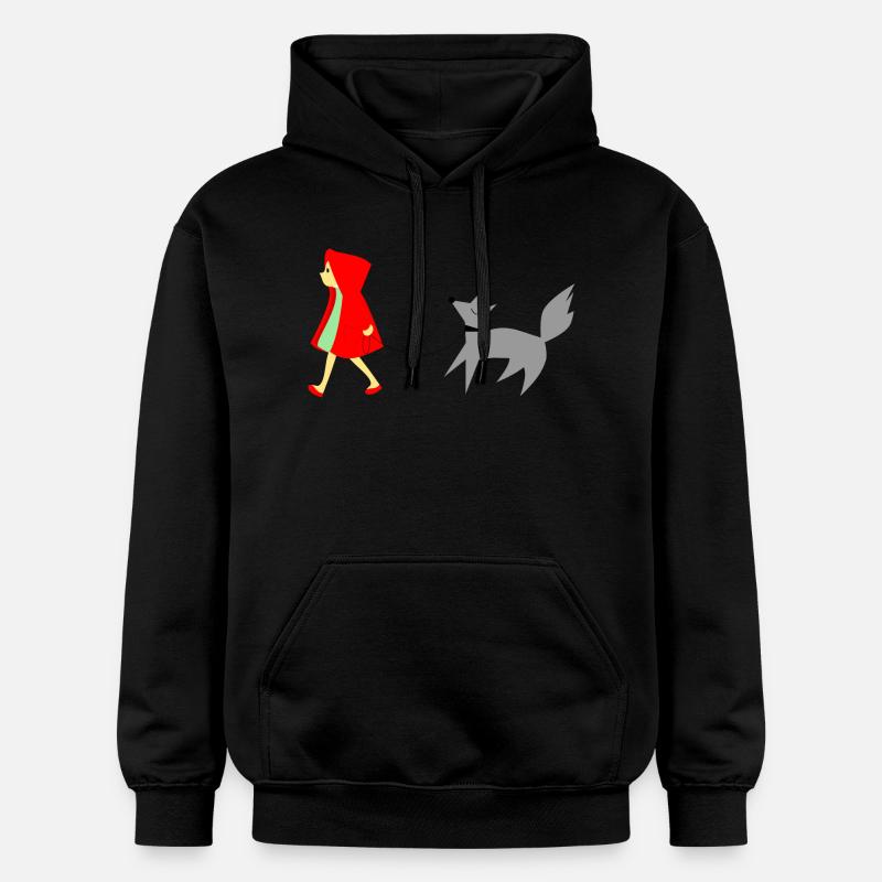 Rotkäppchen und der Wolf - Gildan Unisex Softstyle® Midweight Hoodie - Schwarz