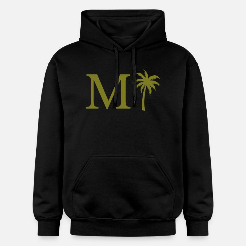 Lettre m vert Palm - Sweat à capuche Softstyle® Gildan Unisexe - noir