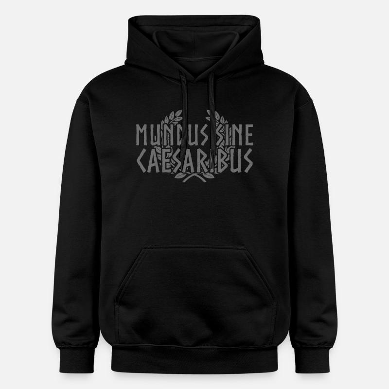 Mundus Sine Caesaribus Citation Latin - Sweat à capuche Softstyle® Gildan Unisexe - noir