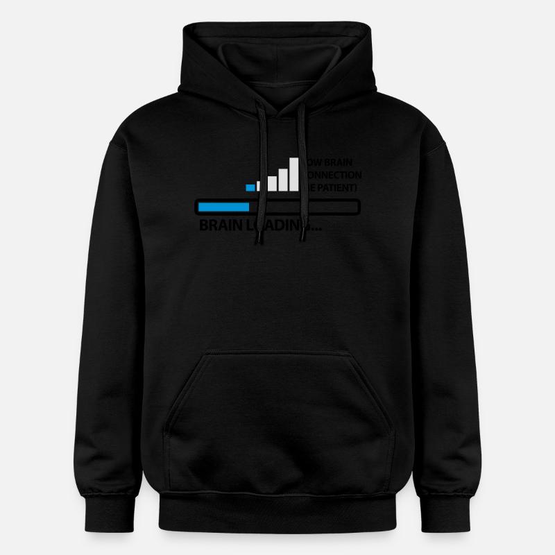 low_brain_connetion_loading_3c - Sweat à capuche Softstyle® Gildan Unisexe - noir