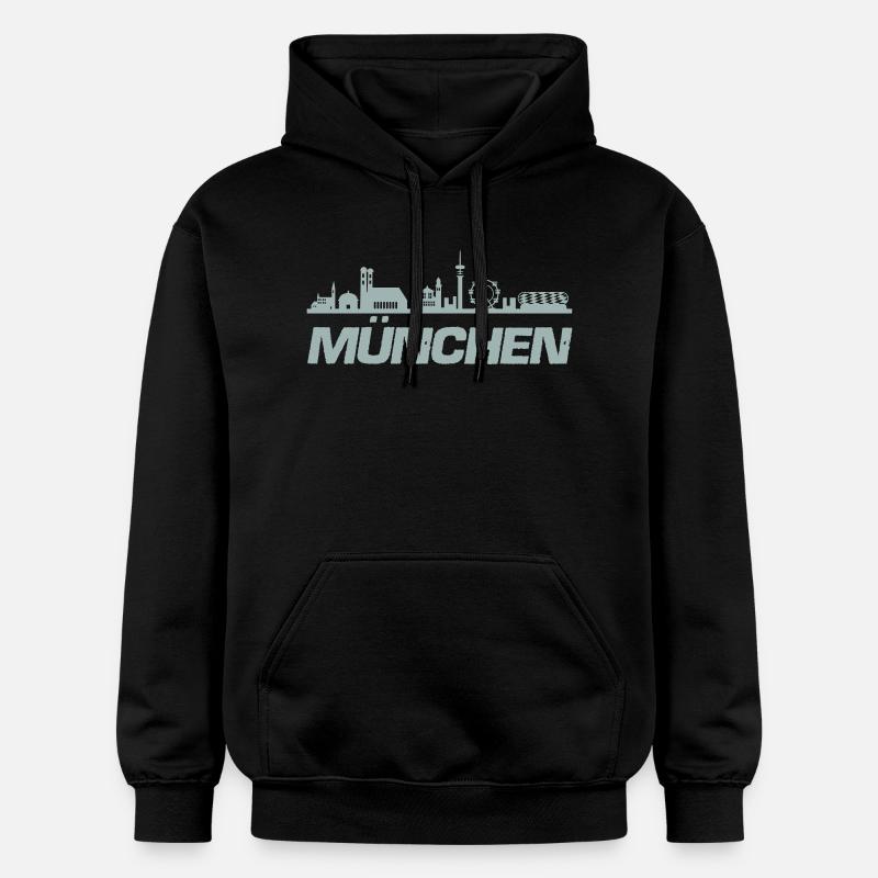 Horizon de Munich - Sweat à capuche Softstyle® Gildan Unisexe - noir