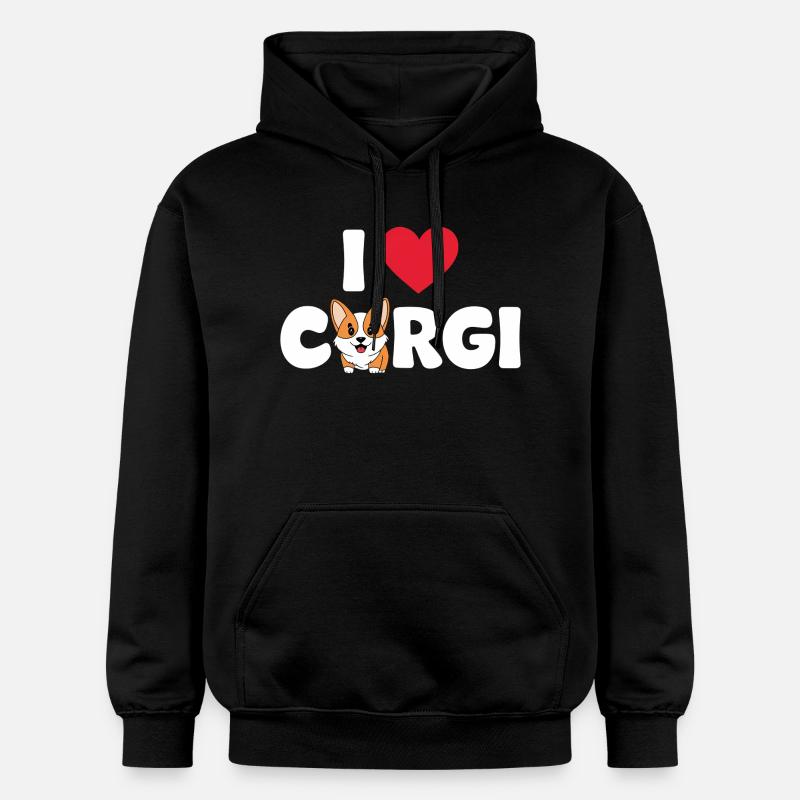 corgi - Sweat à capuche Softstyle® Gildan Unisexe - noir