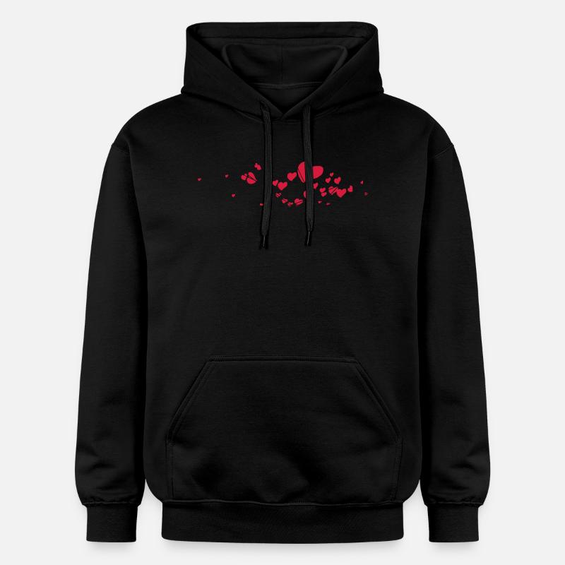 cœurs - Sweat à capuche Softstyle® Gildan Unisexe - noir