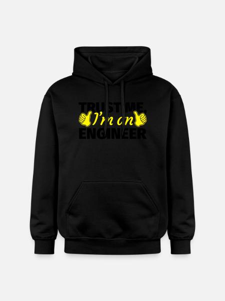 Trust Me I'm an Engineer - Gildan Unisex Softstyle® Midweight Hoodie - black