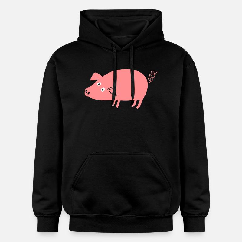 Cochon roz4 - Sweat à capuche Softstyle® Gildan Unisexe - noir