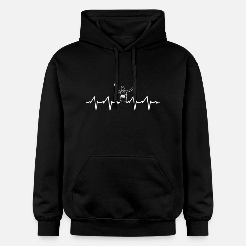 Marathon de Heartbeat - Sweat à capuche Softstyle® Gildan Unisexe - noir