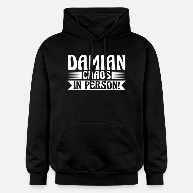 Prénom Damian - Sweat à capuche Softstyle® Gildan Unisexe - noir