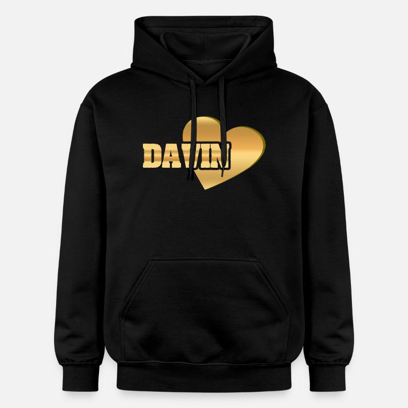 Davin d’or - Sweat à capuche Softstyle® Gildan Unisexe - noir