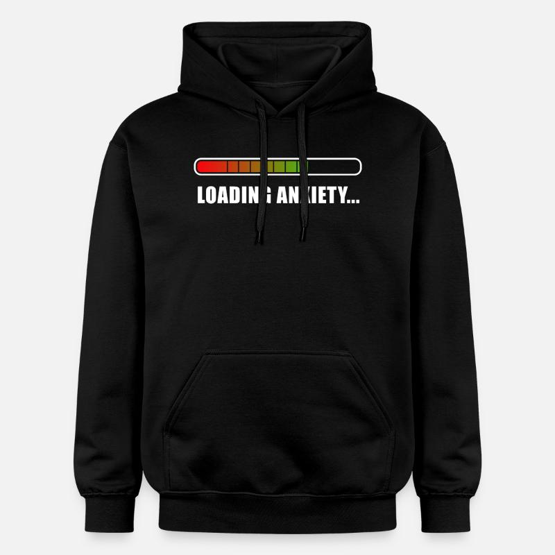 Loading Anxiety... - Gildan Unisex Softstyle® Midweight Hoodie - black