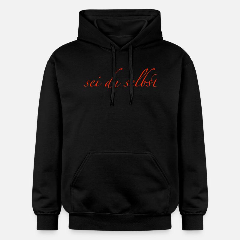 sei du selbst - Gildan Unisex Softstyle® Midweight Hoodie - Schwarz