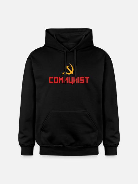 Communist with hammer and sickle - Gildan Unisex Softstyle® Midweight Hoodie - black
