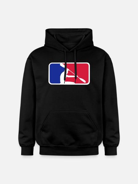 Kanu mit Frame - Gildan Unisex Softstyle® Midweight Hoodie - Schwarz