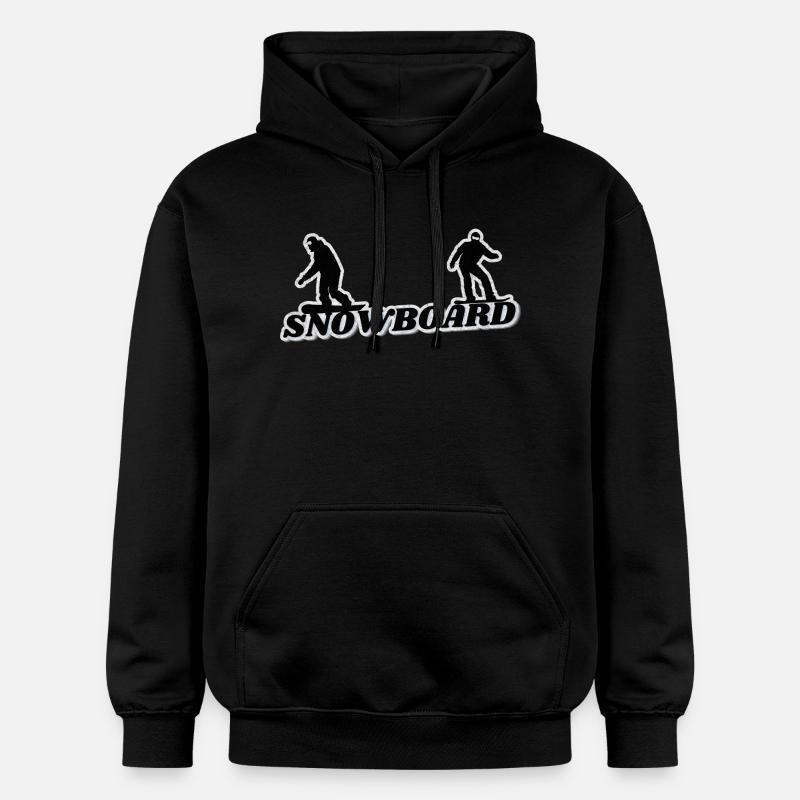 Snowboarders Noir Grunge - Sweat à capuche Softstyle® Gildan Unisexe - noir