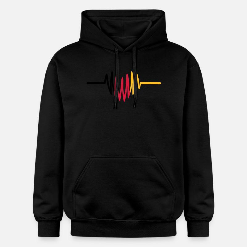 Deutschland Herz - Gildan Unisex Softstyle® Midweight Hoodie - Schwarz