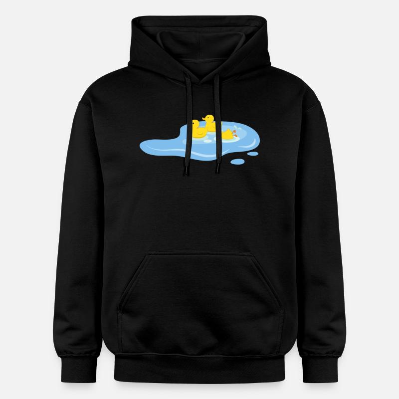 Ducks in a pond - Gildan Unisex Softstyle® Midweight Hoodie - black