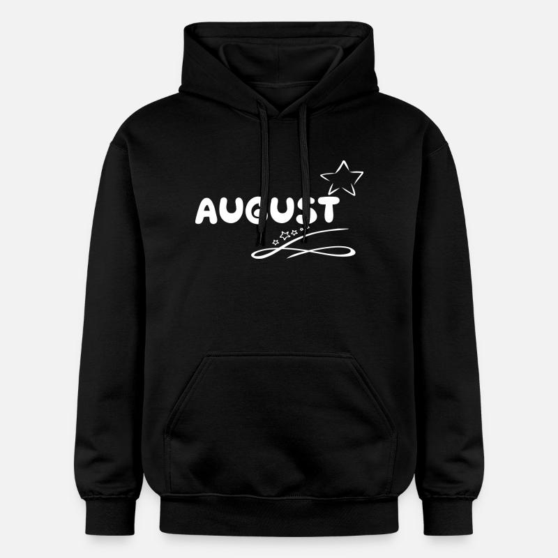 Août - Sweat à capuche Softstyle® Gildan Unisexe - noir