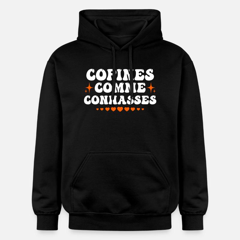 copines comme connasses - Sweat à capuche Softstyle® Gildan Unisexe - noir