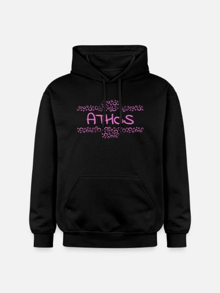 Athos as a given name - Gildan Unisex Softstyle® Midweight Hoodie - black