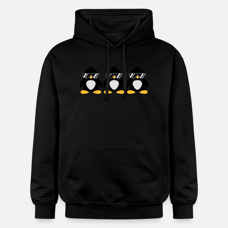 Penguin Team - Sweat à capuche Softstyle® Gildan Unisexe - noir