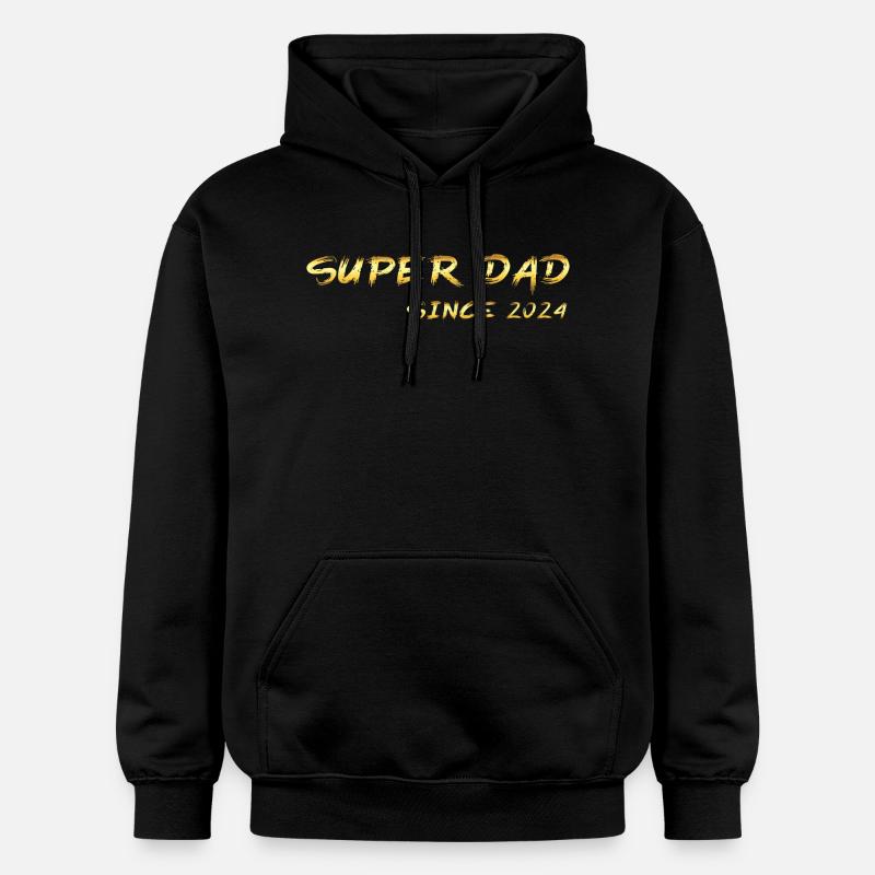 Super papa depuis 2024 - Sweat à capuche Softstyle® Gildan Unisexe - noir