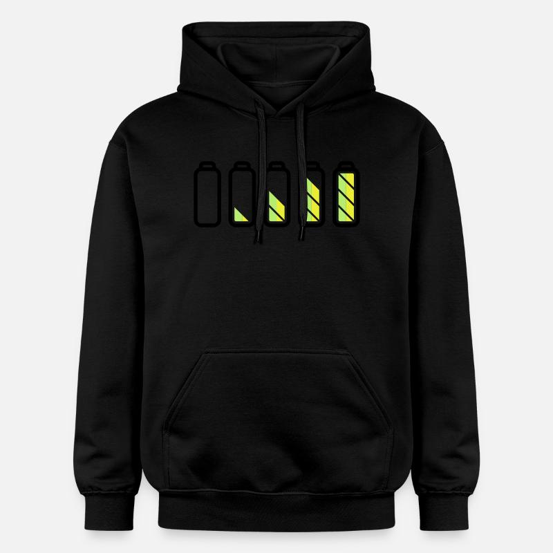 battery_loading - Gildan Unisex Softstyle® Midweight Hoodie - black