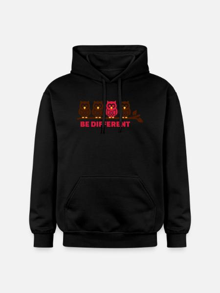 Eule - Gildan Unisex Softstyle® Midweight Hoodie - Schwarz