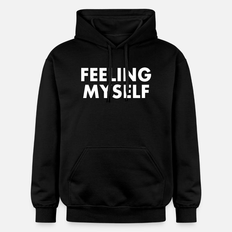 feeling myself - Sweat à capuche Softstyle® Gildan Unisexe - noir