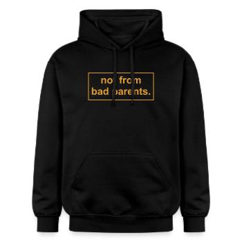 not from bad parents - Gildan Unisex Softstyle® Midweight Hoodie - black - Front - Marisol (170cm) & Nik (191cm)