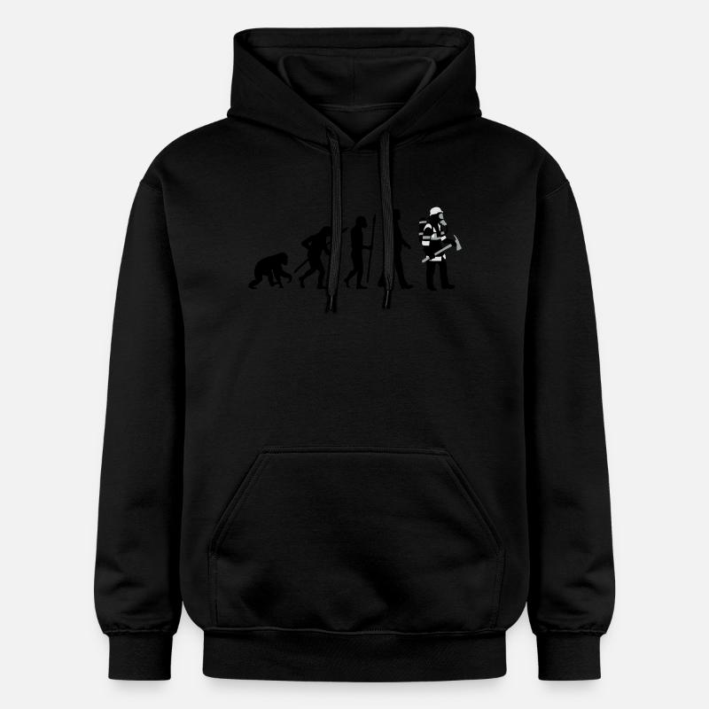 evolution_feuerwehrmann_012015_c_3c - Gildan Unisex Softstyle® Midweight Hoodie - Schwarz
