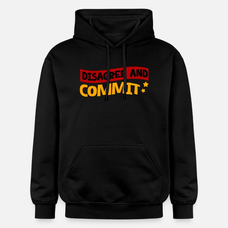 Disagree And Commit 2 - Gildan Unisex Softstyle® Midweight Hoodie - Schwarz