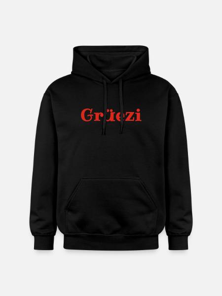 Grüezi - Schweiz - Zwitserland - Zwitserland - Zwitserland - Gildan uniseks Softstyle® Midweight hoodie - zwart