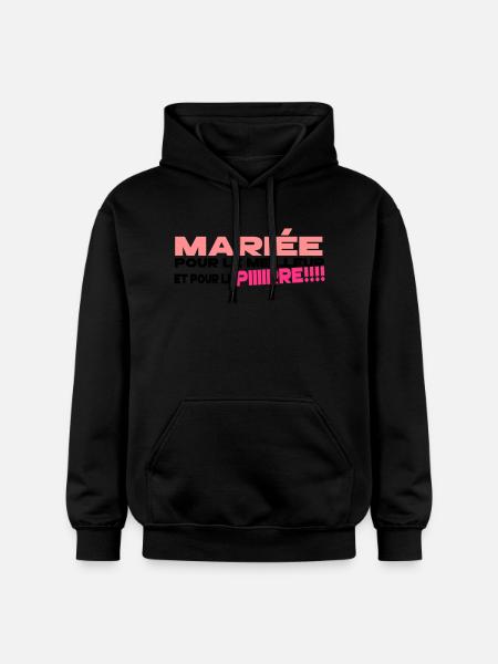 mariée humour - Sweat à capuche Softstyle® Gildan Unisexe - noir