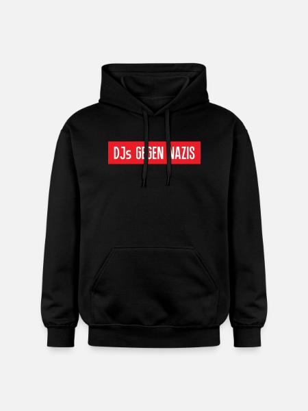 DJs against Nazis lettering - Gildan Unisex Softstyle® Midweight Hoodie - black