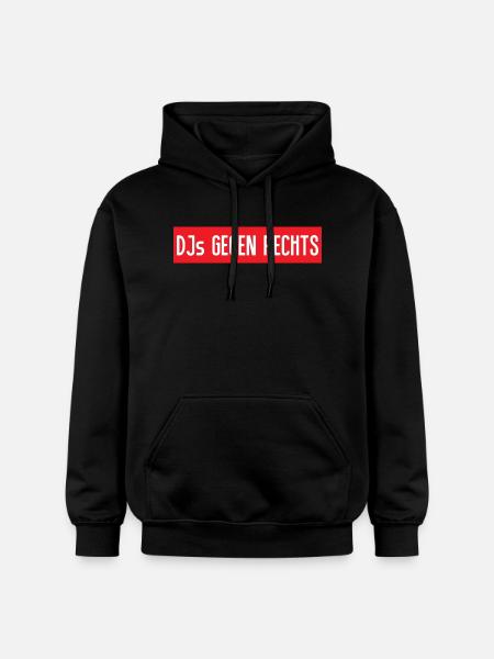 DJs gegen rechts - Gildan Unisex Softstyle® Midweight Hoodie - Schwarz