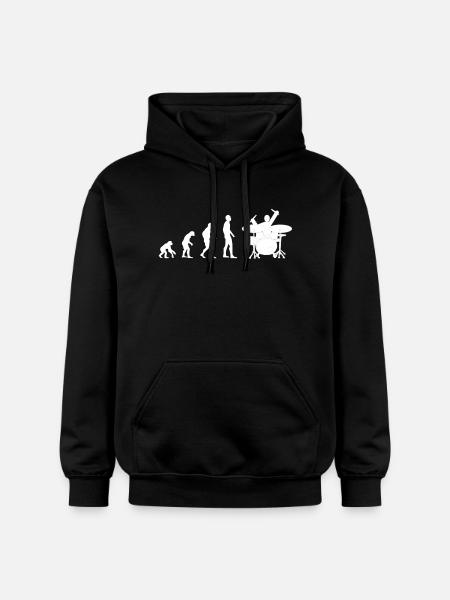 drummer evolution - Sweat à capuche Softstyle® Gildan Unisexe - noir