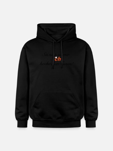 ich_koche_dein_essen - Gildan Unisex Softstyle® Midweight Hoodie - Schwarz