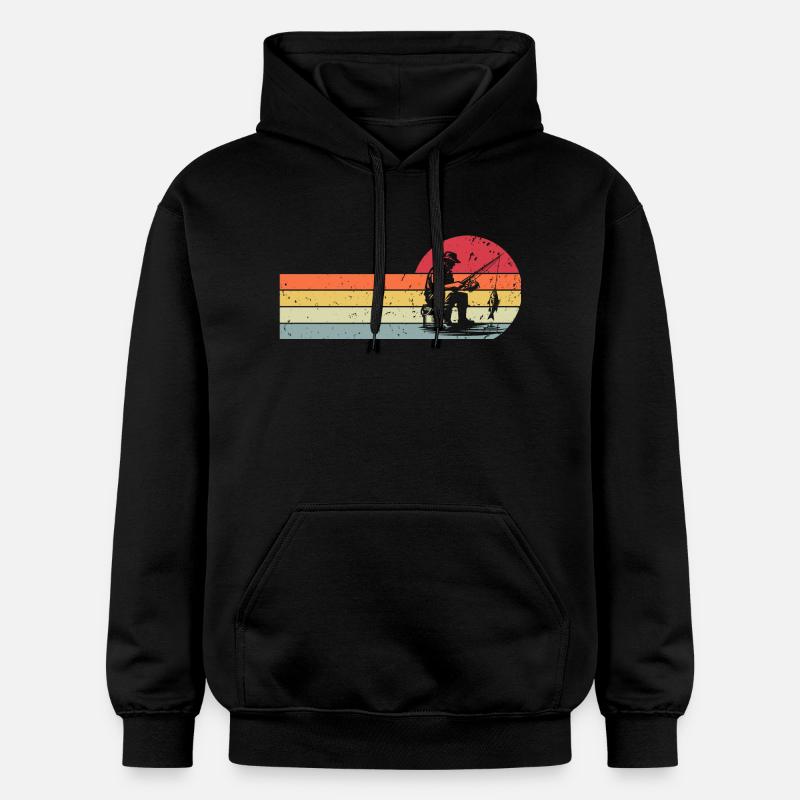 Pêche Pêcheurs Pêche - Sweat à capuche Softstyle® Gildan Unisexe - noir