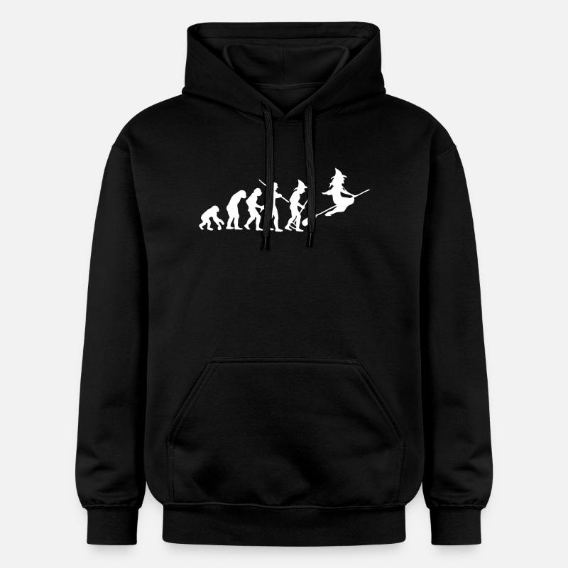 evolution of witch - Gildan Unisex Softstyle® Midweight Hoodie - Schwarz