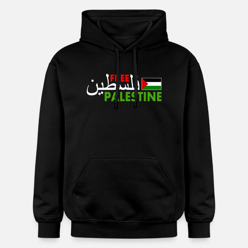 Free palestine فلسطين Palestine - Sweat à capuche Softstyle® Gildan Unisexe - noir
