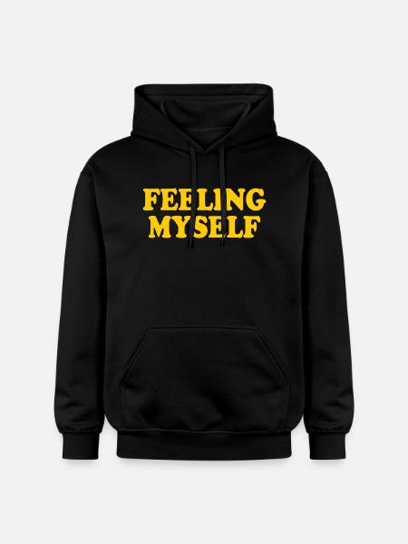 feeling myself - Gildan Unisex Softstyle® Midweight Hoodie - Schwarz