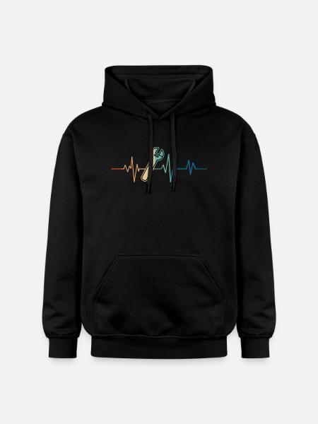 Retro Heartbeat Adjustable Wrench - Gildan Unisex Softstyle® Midweight Hoodie - black