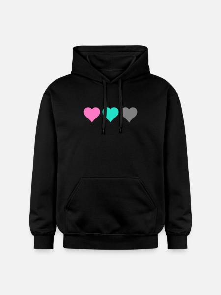 heart - Gildan Unisex Softstyle® Midweight Hoodie - black