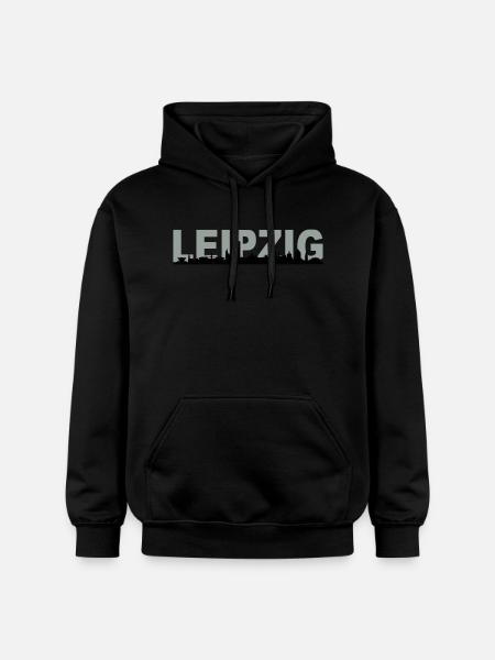 Skyline Leipzig Name - Gildan Unisex Softstyle® Midweight Hoodie - Schwarz