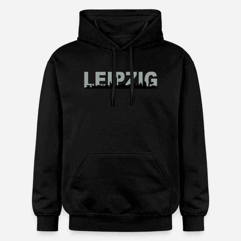 Skyline Leipzig Name - Gildan Unisex Softstyle® Midweight Hoodie - Schwarz