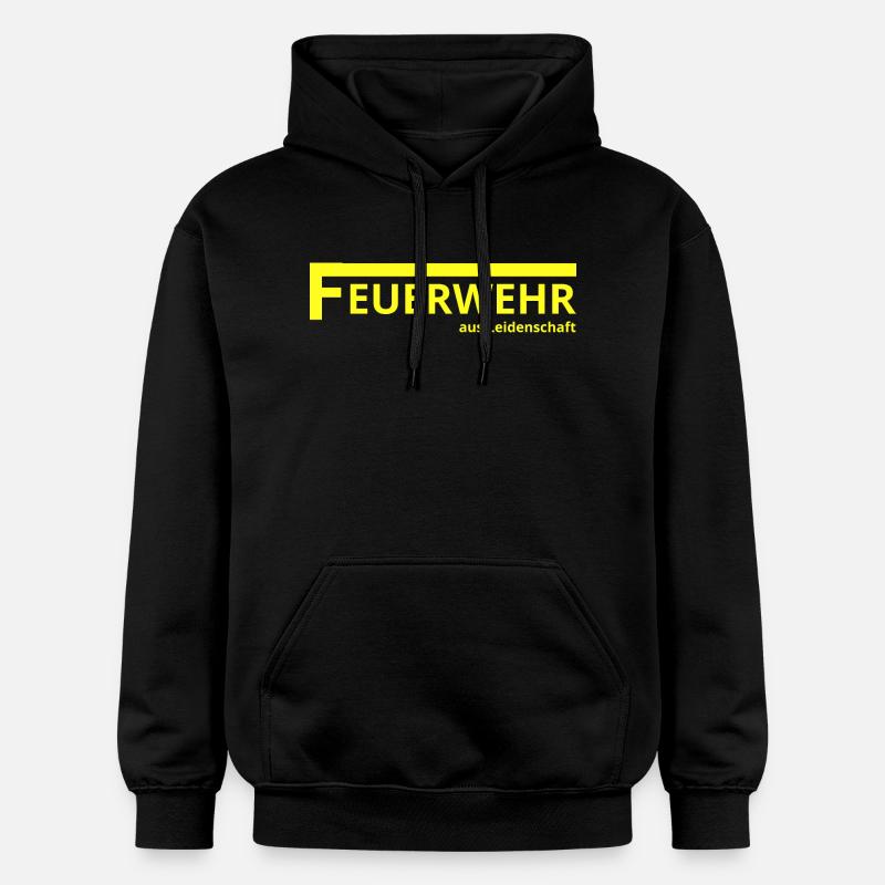 Pompier avec passion - Sweat à capuche Softstyle® Gildan Unisexe - noir