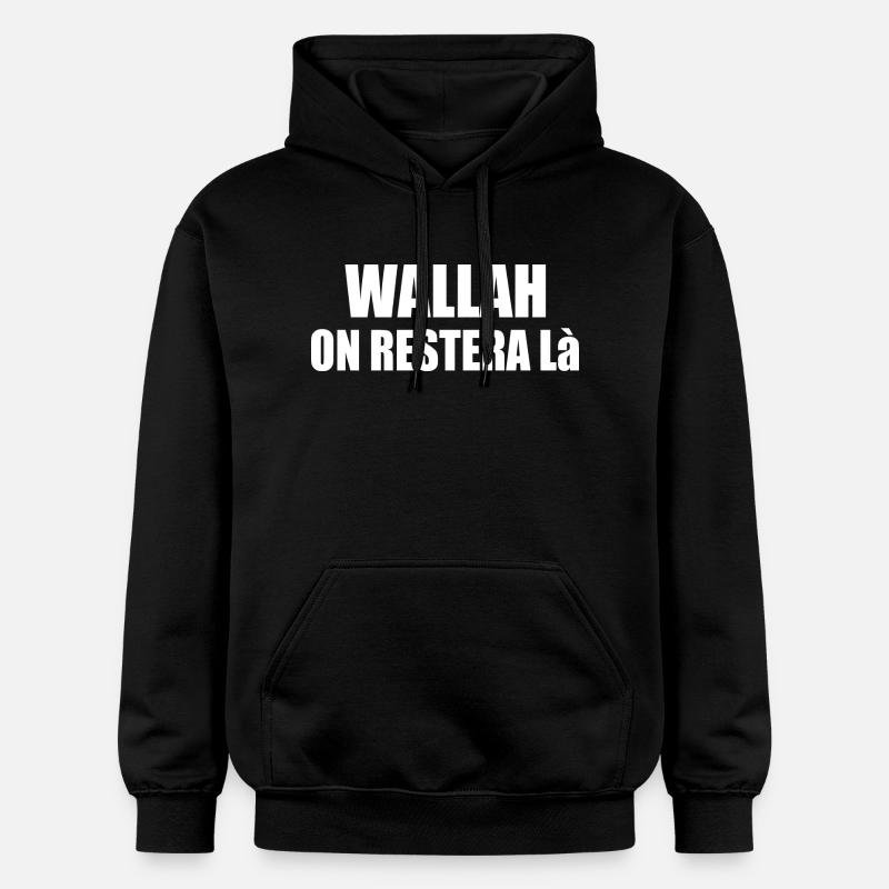 wallah en restera là - Sweat à capuche Softstyle® Gildan Unisexe - noir