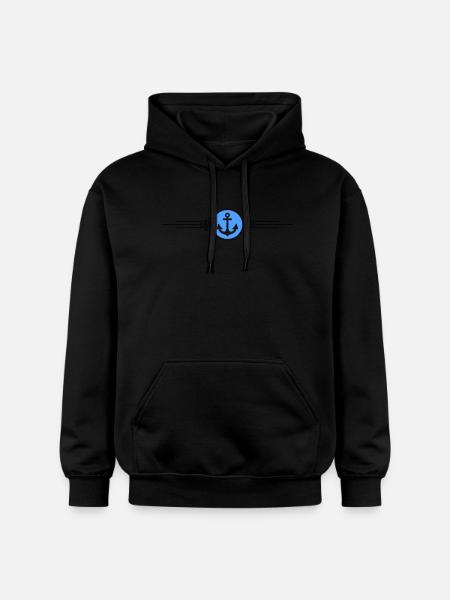 Anchor Symbol Dash - Gildan Unisex Softstyle® Midweight Hoodie - black