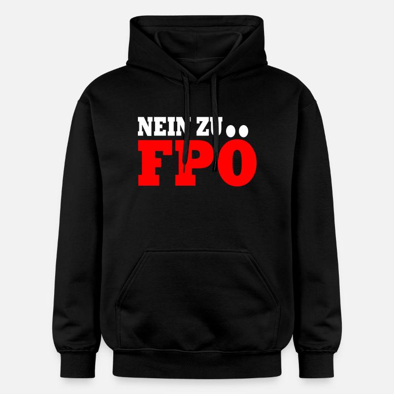Non à fpö - Sweat à capuche Softstyle® Gildan Unisexe - noir