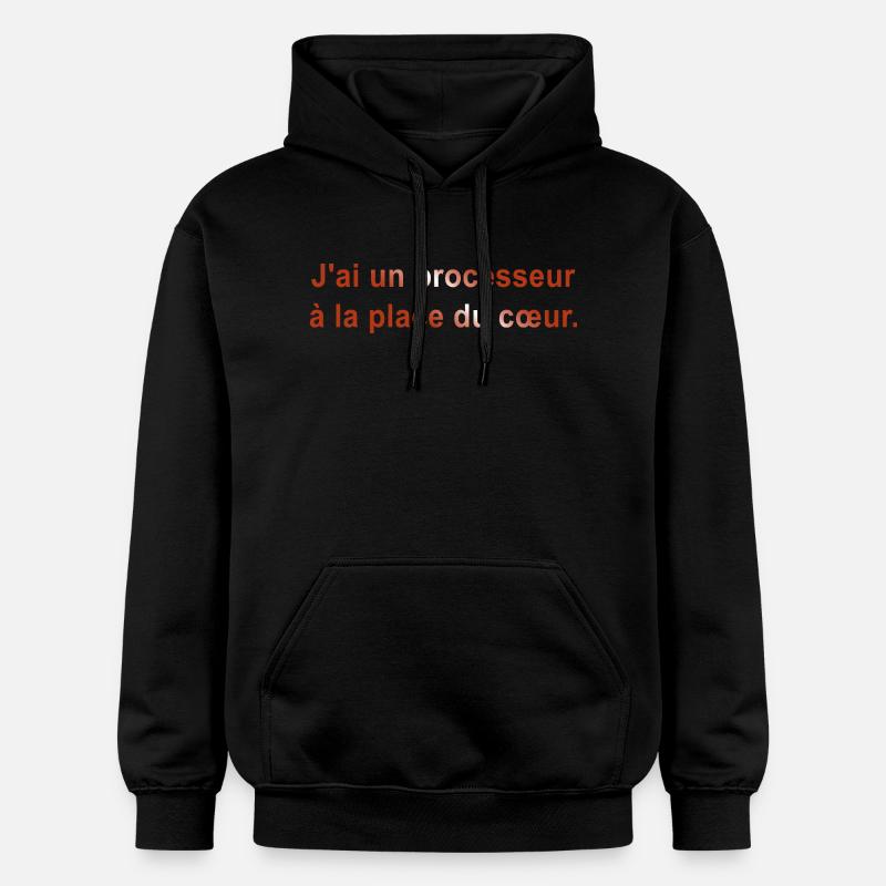 GEEK HUMOUR DRÖLES BLAGUE 1 - Sweat à capuche Softstyle® Gildan Unisexe - noir